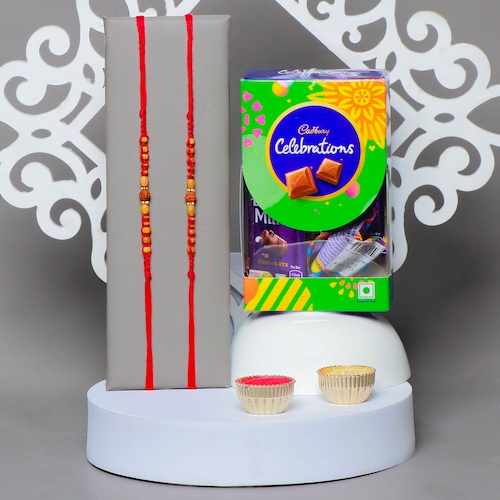 Buy Set of 2 Rakhi with Chocolates