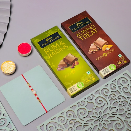 Buy Beads Rakhi with Temptations Chocolate