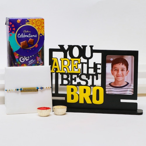 Buy Personalized Evil Eye Rakhi with Bro frame