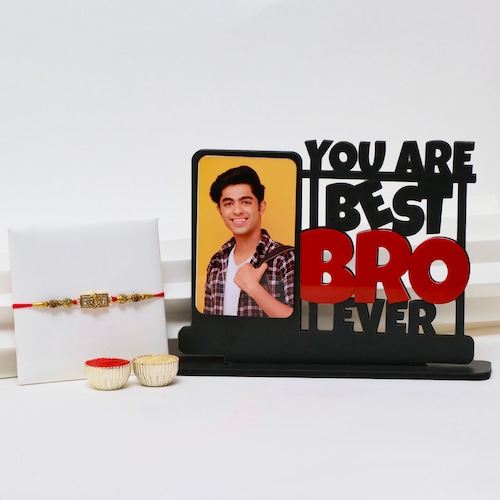Buy Personalized Best Bro Frame with Ganesha Rakhi