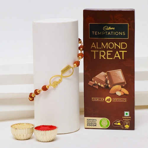 Buy Personalized Bro Rakhi with Chocolate