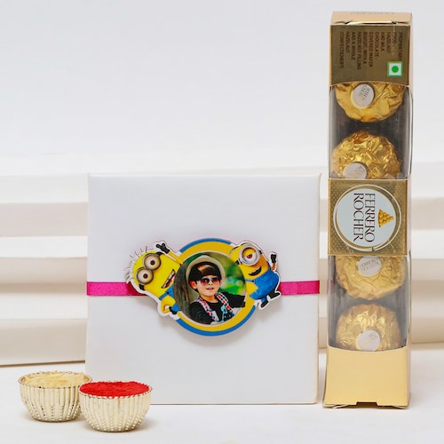 Buy Customized Kid Magnetic Rakhi with Chocolate