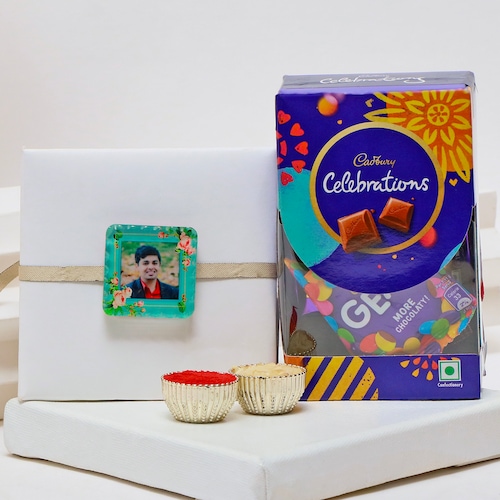 Buy Personalized Resin Rakhi with Chocolate