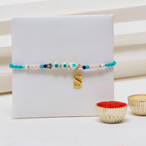 Buy Personalized Evil Eye Name Initial Rakhi