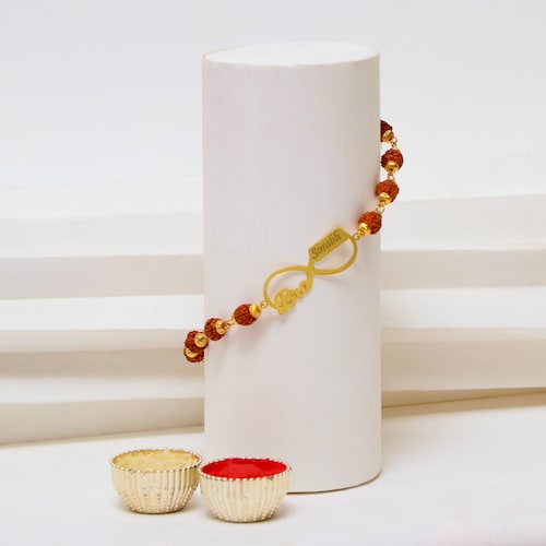 Buy Personalized Brass Metal Rakhi for Bro