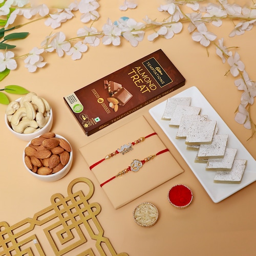 Buy Sweet and Nutty Rakhi Delight