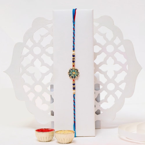 Buy Blue Meenakari Rakhi