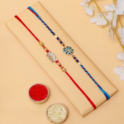 Blue Meenakari and Veera Rakhi