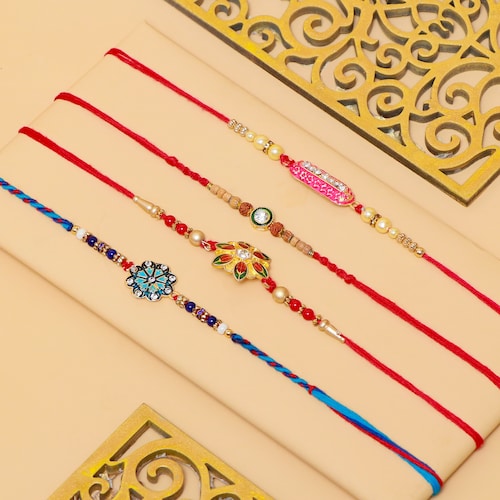 Buy Meenakari and AD Rakhi Set