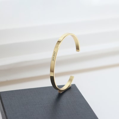 Personalized Gold Cuff