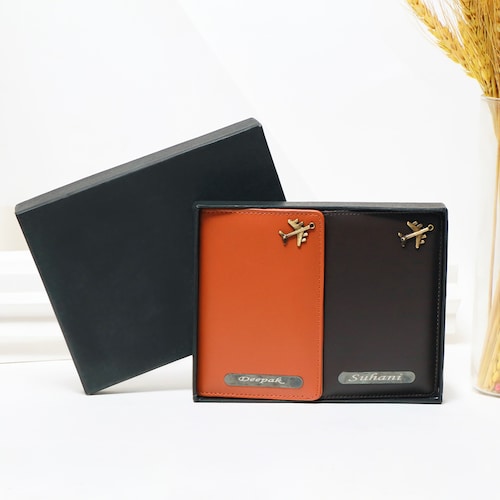 Buy Personalized Couple Passport Cover Set