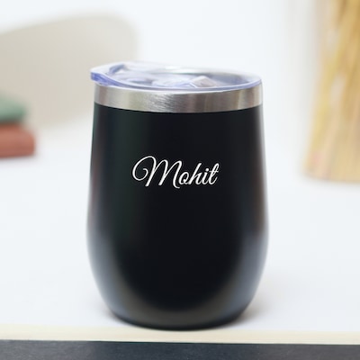 Customizable Matte Black Coffee Cup