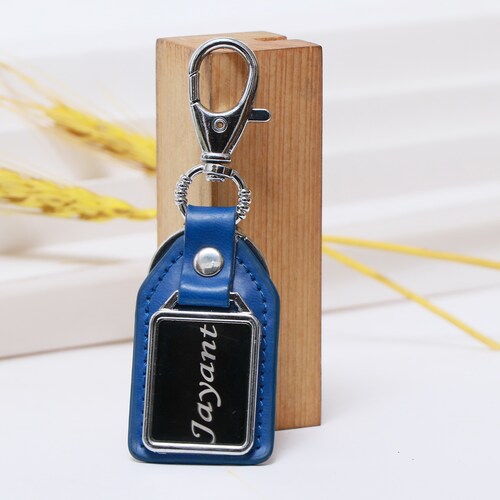 Buy Personalized Leather Keychain
