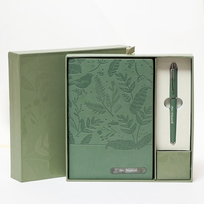 Premium Personalized Notebook and Pen Set