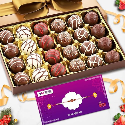 Buy Lavish Chocolates 24 Pcs with Rakhi