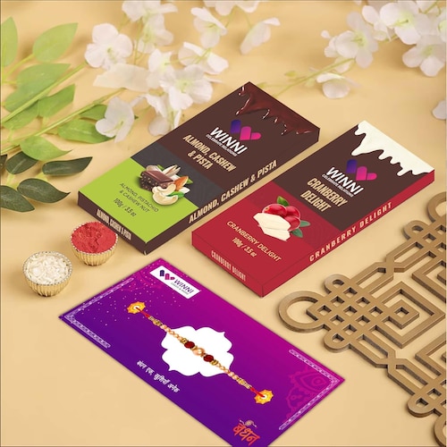 Buy Premium 2 Pack Chocolate Bars with Rakhi