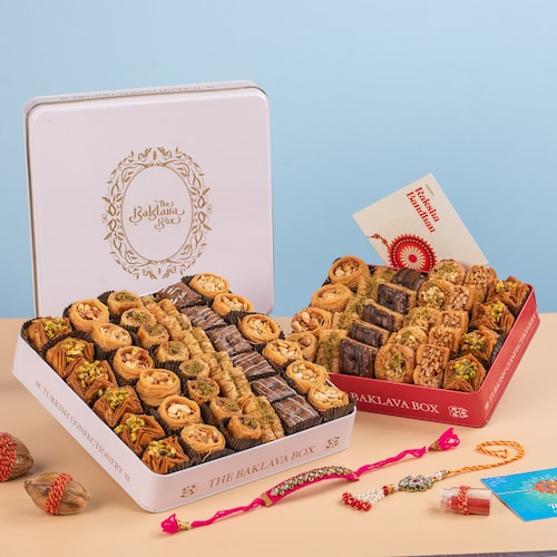 Buy Rakhi Baklava Tin Box