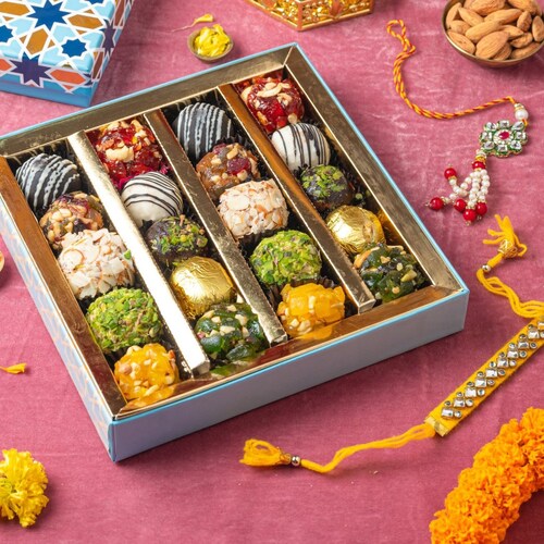 Buy Assorted Indian Fusion Sweets with Rakhi