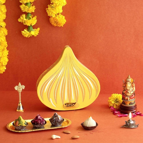 Buy Auspicious Modak Handmade Paper Gift Box