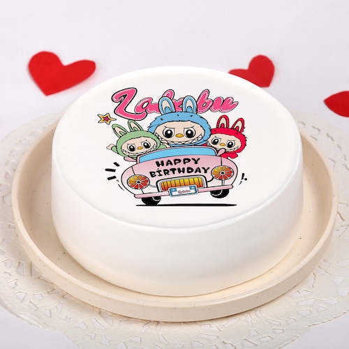 Buy Happy Birthday Labubu Vanilla Cake