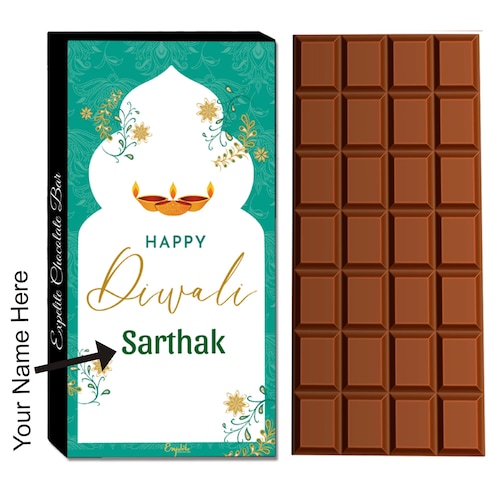 Buy Personalised Diwali Chocolate Gift Bar