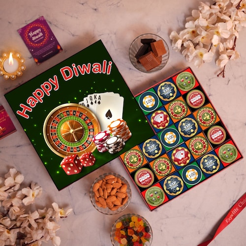 Buy Diwali Casino Theme Chocolate Box  25 Pcs