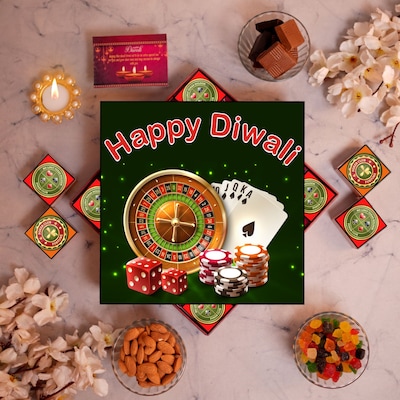 Diwali Casino Theme Chocolate Box  25 Pcs