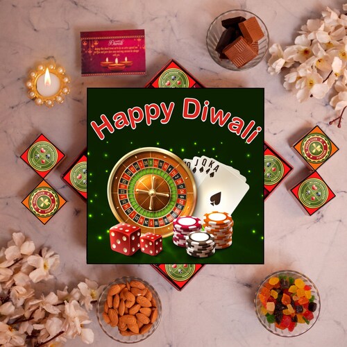 Buy Diwali Casino Theme Chocolate Box  25 Pcs