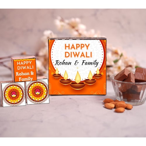 Buy Customised Diwali Chocolate Gift Box  4 Pcs