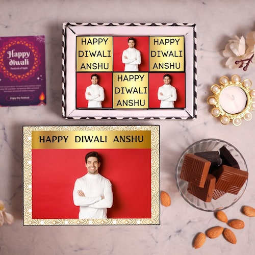 Buy Personalised Diwali Chocolate Gift Box  6 Pcs