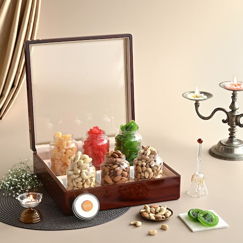 Buy Oriental Laacquer Wooden Dryfruit Gift Box