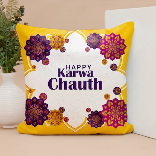 Buy Karwa Chauth Decorative Cushion