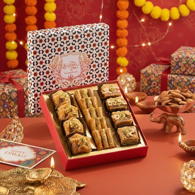 Red Imperial Assorted Baklava Festive Sweets Box 250gms