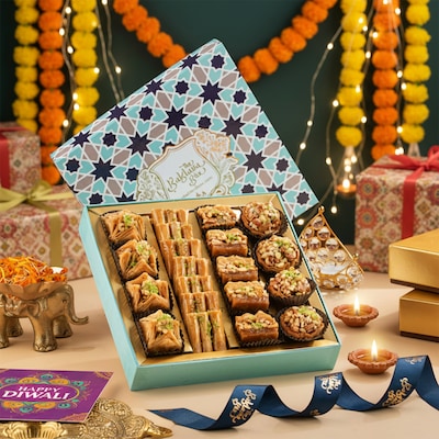 Blue Imperial Assorted Baklava Festive Sweets Box 500gms