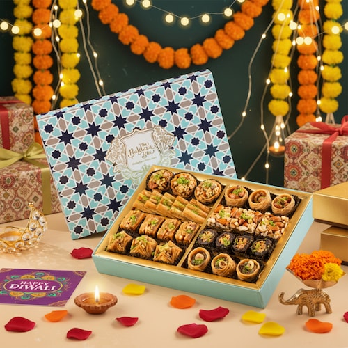 Buy Blue Imperial Assorted Baklava Festive Sweets Box 750gms