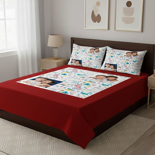 Buy Customized Kids Photo Bedsheet Gift Set