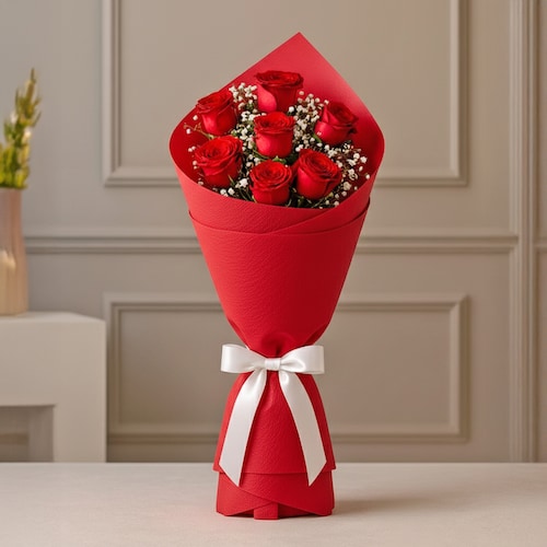 Buy 7 Red Roses Bouquet