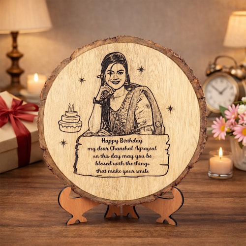 Buy Personalized Round Shape Wood Plank