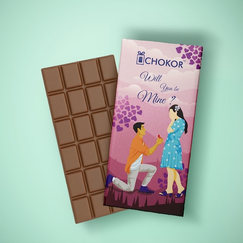 Buy Chokor Artisanal Will You Be Mine Chocolate Bar 100 gm