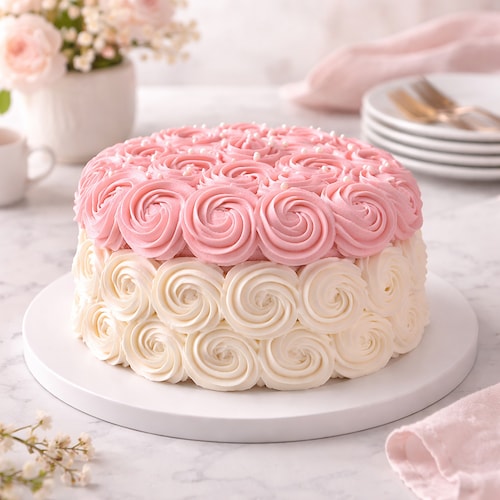 Buy Rose Paradise Vanilla Cake