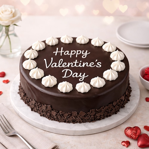 Buy Happy Valentine Chocolate Truffle Cake