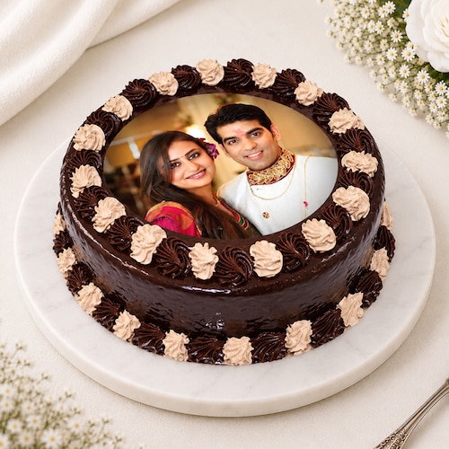 Buy Yummy Chocolate Photo Cake