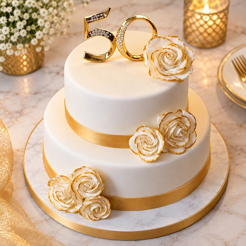 Buy Golden Jubilee Cake