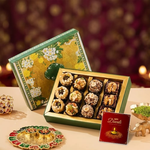 Buy Kusum Assorted Indian Artistic Mithai Box