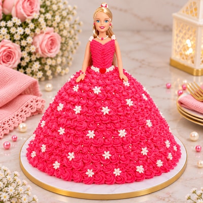 Black Forest Barbie Doll Cake