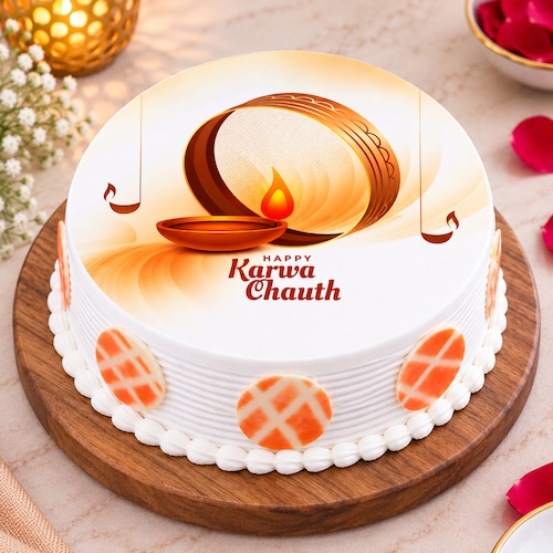 Buy Blissful Karwa Chauth Poster Cake
