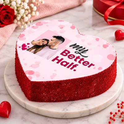 Romantic Better Half Photo Cake
