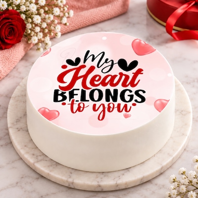 My Heart Belongs to You Love Cake