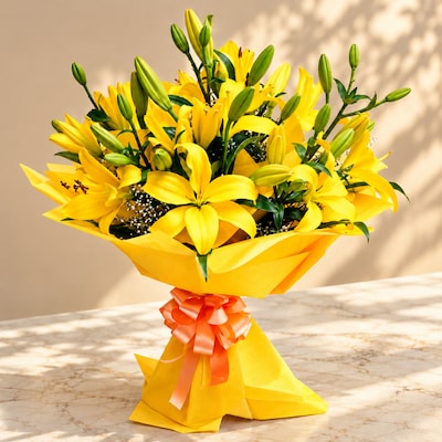 A Bunch of Yellow Lilies