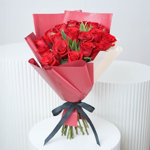 Buy 21 Red Roses Bouquet